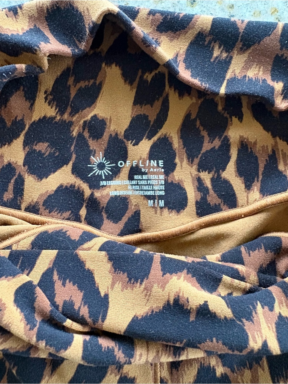 Aerie offline matching Leopard Print Sports Bra and Leggings Set - Brown & Black - Picture 8 of 9
